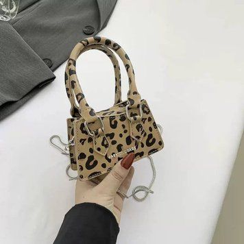Сумочка леопардовый принт Бежевый 8096, FASHION.BAGS, Бежевый, Для девочек 8096 фото