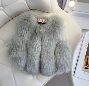 Жилетка на девочек меховая 20367, Fashionable, Черный, Для девочек, Осень Зима, 92 20367 фото
