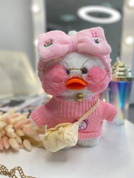 Іграшка "Lalafanfan" з одягом (кофта, пов'язка, сумка, окуляри) Біла 9001 9001 фото