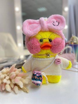 Іграшка "Lalafanfan" з одягом (кофта, пов'язка, сумка + окуляри) Жовта 9003 9003 фото