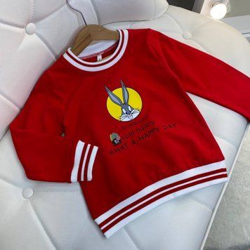 Дитяча кофта з зайчиком Червона 81149 81149 фото