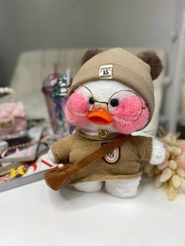 Іграшка "Lalafanfan" з одягом (кофта, шапка, сумка + окуляри) Біла 9012 9012 фото