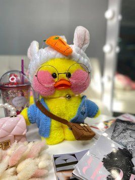 Игрушка "Lalafanfan" с одеждой (кофта, повязка, сумка + очки) Желтая 9038, Bambini, Жёлтый, Унисекс 9038 фото