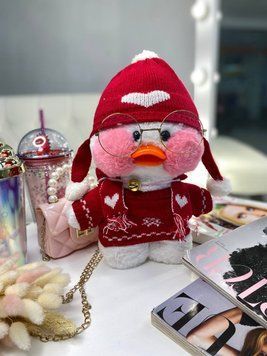 Іграшка "Lalafanfan" з одягом (кофта, шапка, шарф + окуляри) Біла 9024 9024 фото