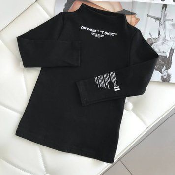 Дитяча чорна водолазка гольф з білими написами 25321 25321 фото