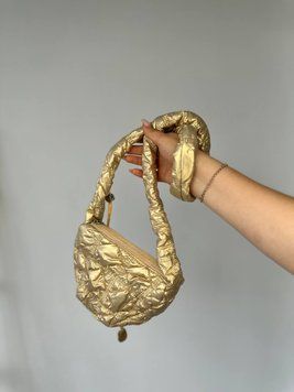Сумка "Дутик" довга ручка Золотий 5062 5062 фото