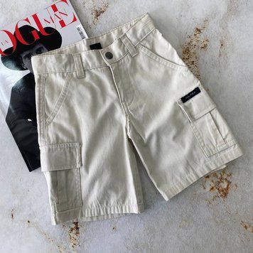 Шорты для мальчика котоновые с накладными карманами Молочные, Nautica, Белый, Для мальчиков, Лето, 110 00000004314 фото