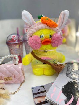 Игрушка "Lalafanfan" с одеждой (кофта, повязка, сумка + очки) Желтая 9028, 218, Bambini, Жёлтый, Унисекс 9028 фото