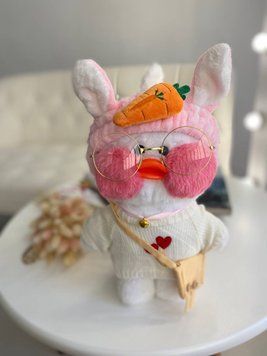Іграшка "Lalafanfan" з одягом (кофта, пов'язка, сумка + окуляри) Біла 6970/8 6970/8 фото