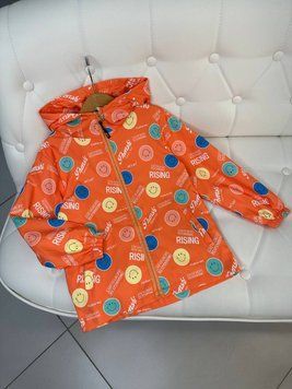 Куртка дитяча дитяча зі смайлами Помаранчева 2504 2504 фото