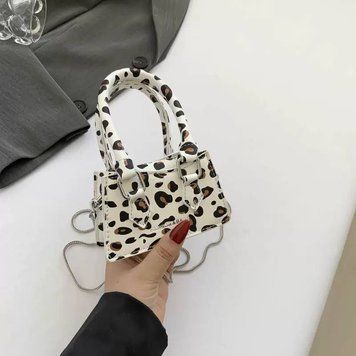 Сумочка леопардовый принт Белый 8096, FASHION.BAGS, Белый, Для девочек 8096 фото